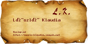 László Klaudia névjegykártya