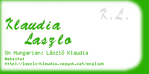klaudia laszlo business card